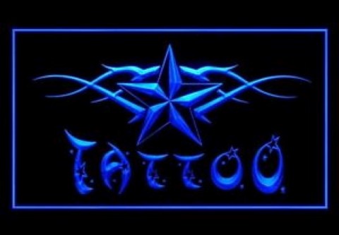 Tattoo Piercing Nautical Star LED Neon Sign